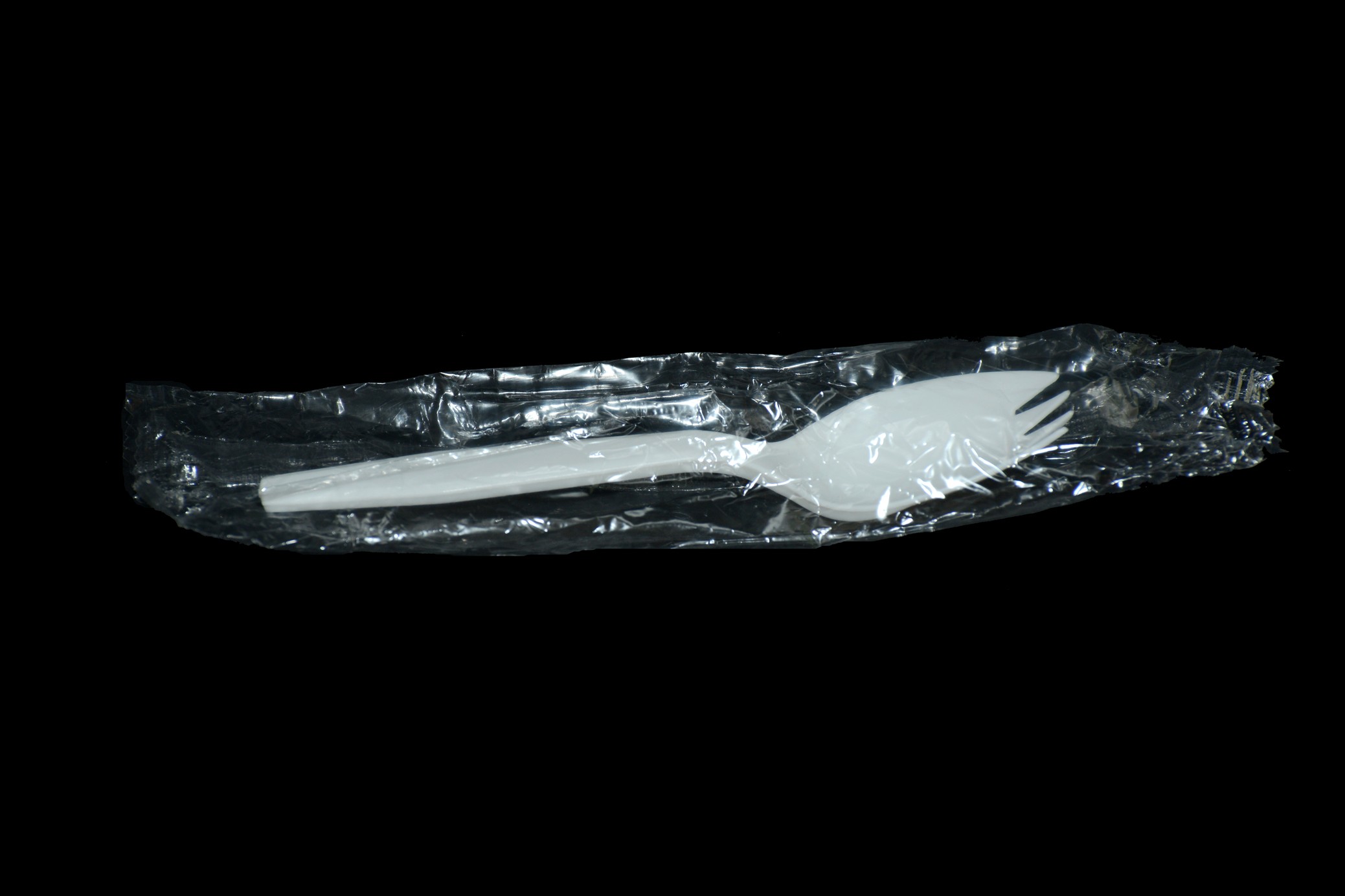 Deluxe Individually Wrapped Medium-Weight Plastic Spork, White, 1000/Carton