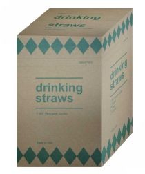 7 3/4" Paper Wrapped Jumbo Straws, Clear, Box of 500