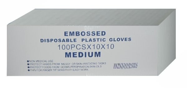 Disposable Food Preparation Gloves, Medium, Clear, 10,000/Carton