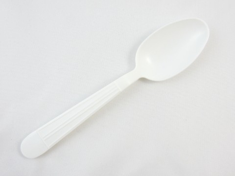 Heavy-Weight Plastic Teaspoon, White, 1000/Carton