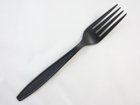 Heavy-Weight Plastic Fork, Black, 1000/Carton 