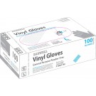 Powder-Free Vinyl Gloves, Large, Clear, 100/Box