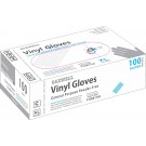 Powder-Free Vinyl Gloves, X-Large, Clear, 100/Box