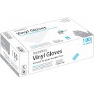 Powder-Free Vinyl Gloves, Medium, Clear, 100/Box