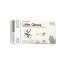 Latex Pre-Powdered Gloves, X-Large, Ivory, 100/Box