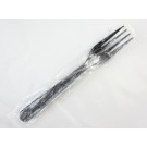 Individually Wrapped Heavy Weight Plastic Fork, Black, 1000/Carton