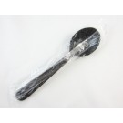 Individually Wrapped Heavy-Weight Plastic Soupspoon, Black, 1000/Carton